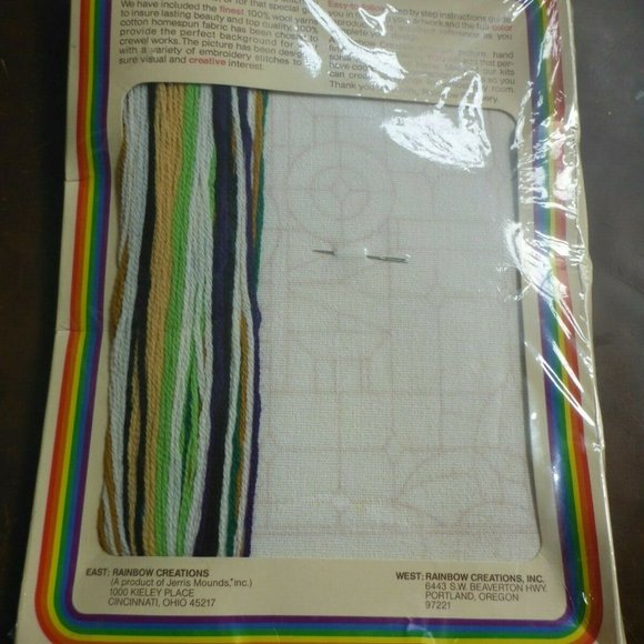 Vintage Rainbow Stitchery Kit "I Love You" Designed by Jeannie Style #504 NIP! - Picture 2 of 2